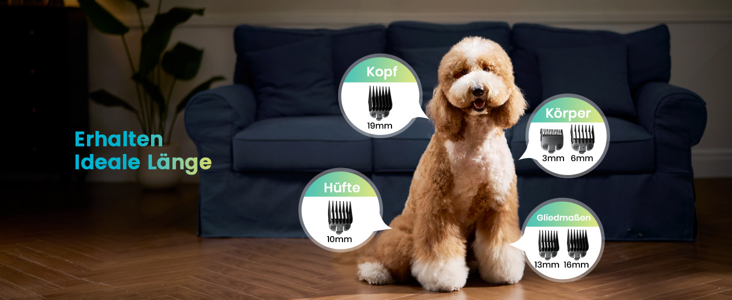 Машинка для стрижки собак з довгим та густим хутром Oneisall Profi Leise: професійна модель з нержавіючою сталею, для собак, котів та коней, час роботи до 4 годин