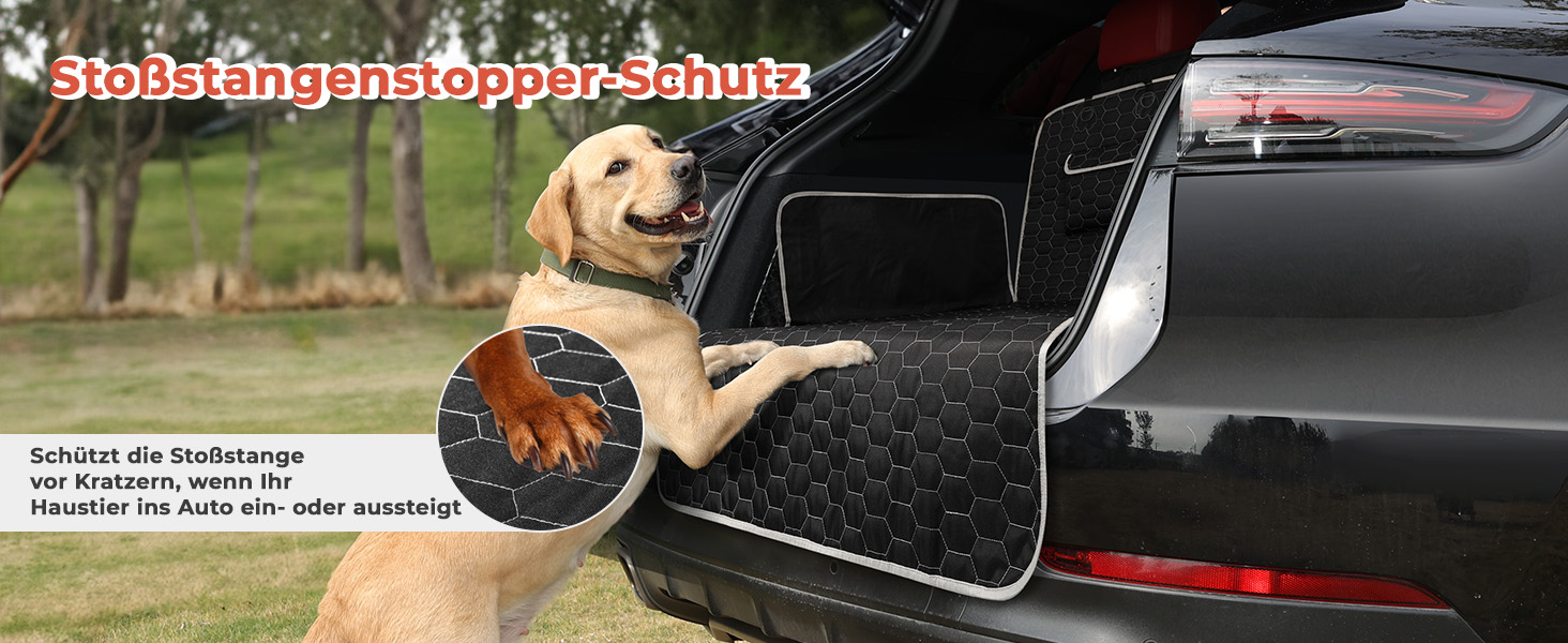 Захист для багажника автомобіля Oasser для собак, 185x103x34 см, універсальний, 600D, з боковим та захистом для краю вантажного отвору, водонепроникний, стійкий до подряпин, неслизький