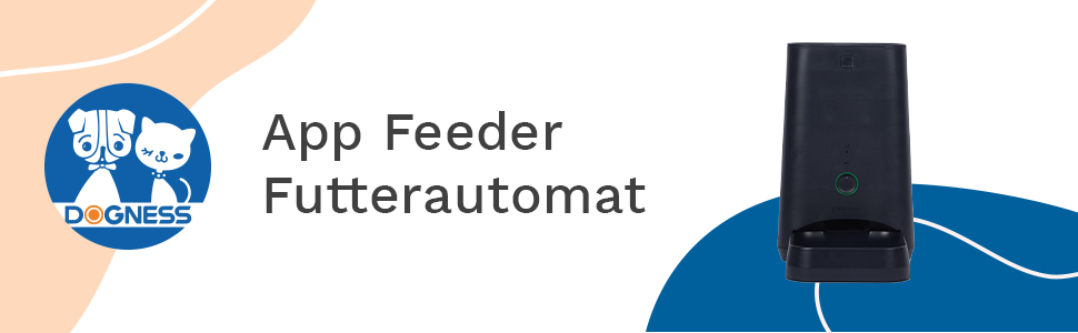 Автоматичний дозатор корму для собак DOGNESS 9L - програмований, з таймером, для великих собак, контроль порцій, білий/блакитний