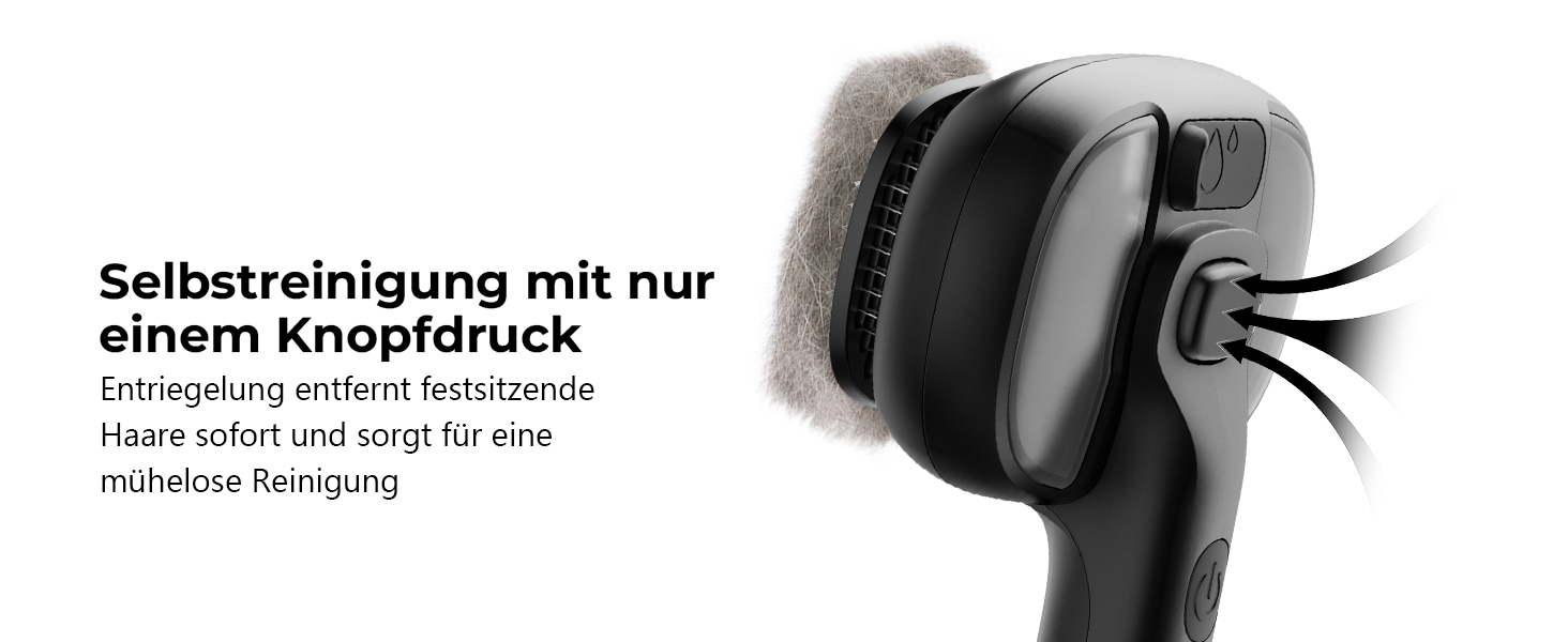 Парфумерна щітка для котів Pecute з функцією розпилення, масажна щітка для видалення шерсті, чорна