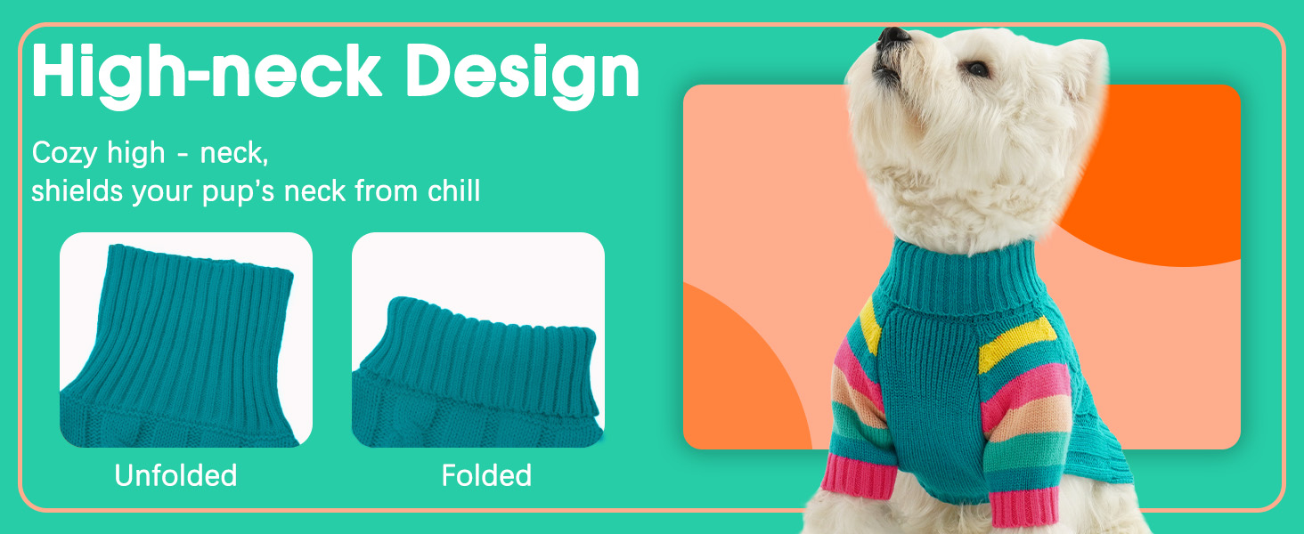 Пуловер для собак середнього розміру OUOBOB, теплий в'язаний зимовий пуловер з отвором на животі, еластичний светр для Бостон Тер'єрів та Французьких Бульдогів, L, Синій