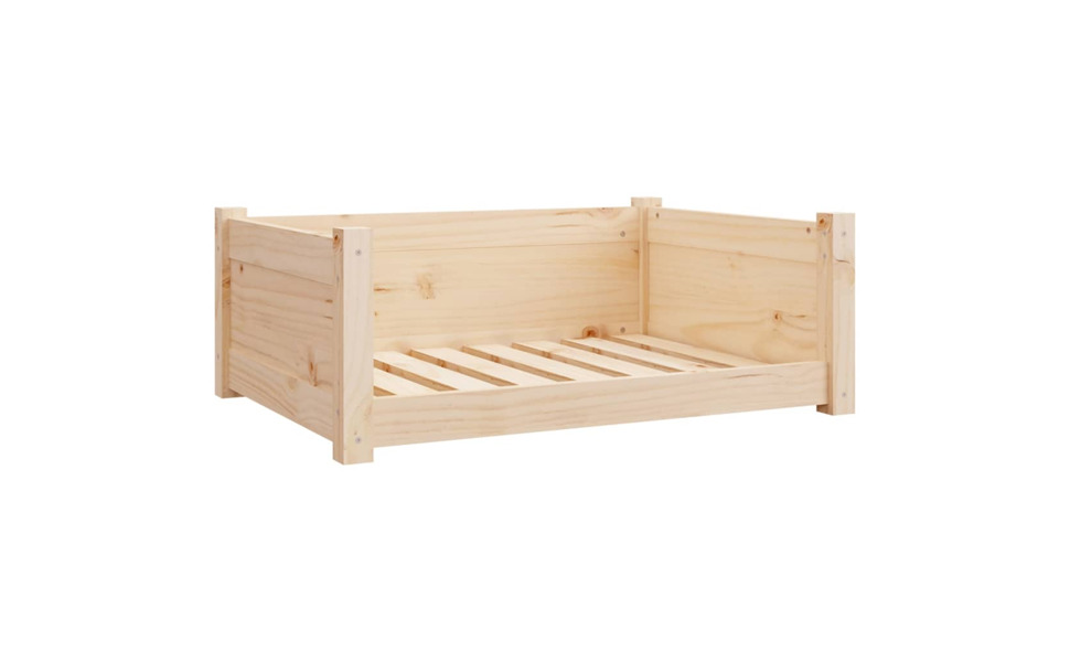 Ляжка для собак, біла, 75,5x55,5x28 см, з масиву сосни, корзина для собак, собаче ліжко, vidaXL