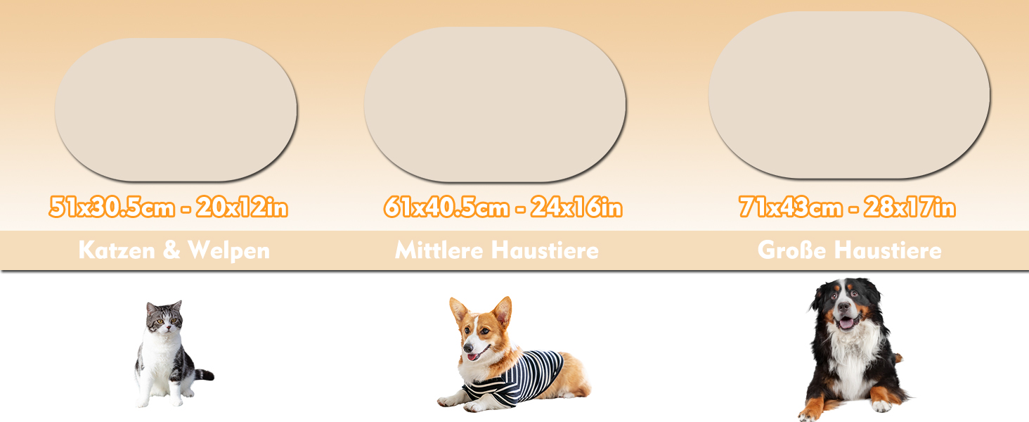 Нековзна підкладка під миску для собак, вбираюча підкладка для собак і котів, 61x40.5 см, для кількох тварин, сумісна з автоматичними годівницями та двома мисками, бежева