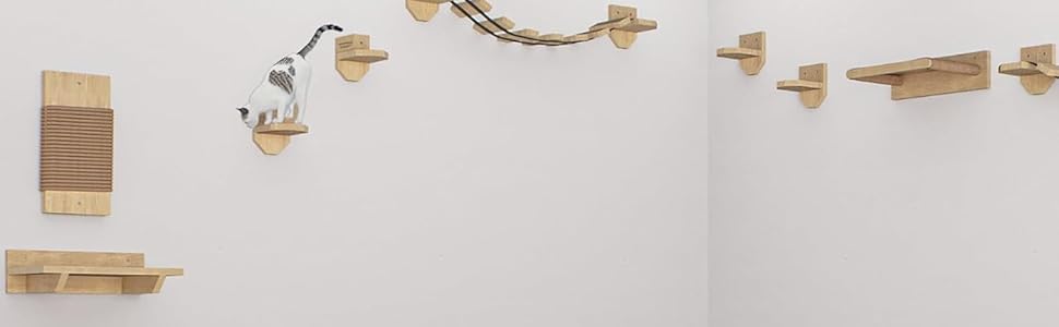 Сходи для котів, 5 сходинок, 1 м, для кріплення до стіни