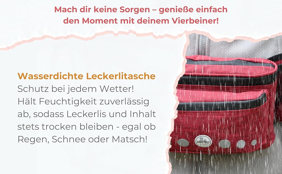 Водонепроникна сумка-пояс для собак - сумка для ласощів, сумка для тренувань, сумка для прогулянок з тримачем для пляшки, сумка для корму з дозатором для відходів, бордово-червона