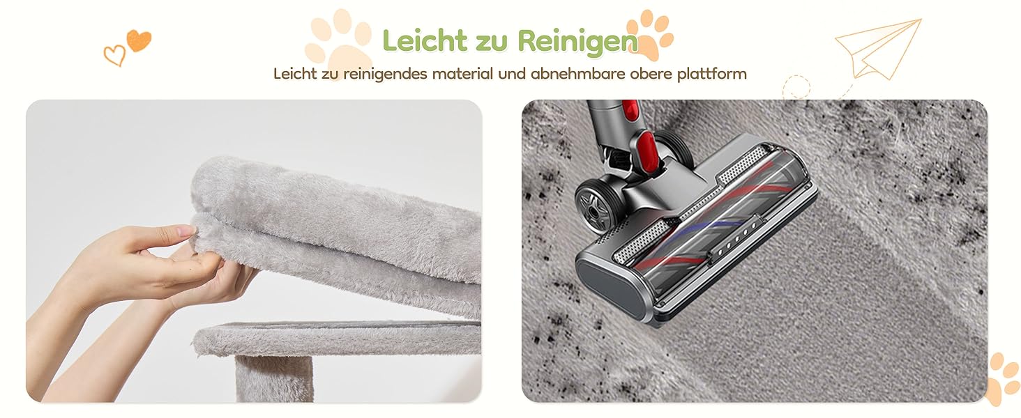 Дерево для котів Taoqimiao 183 см, велике XXL, з будиночком, гамаком, стійке, сірого кольору MS045W