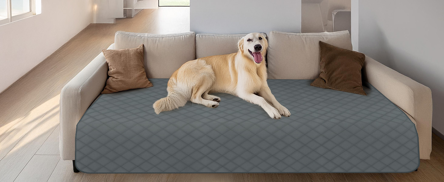 Водонепроникний коврик для собак Nobleza, захист дивану та ліжка, для подорожей, 178 x 76 см, сірий