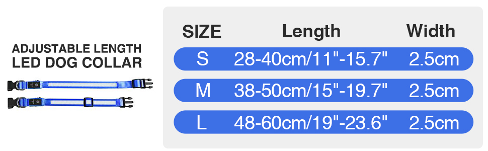 Світлодіодне нашийник для собак Masbrill, водонепроникний, з 3 режимами світіння, чорний, розмір S