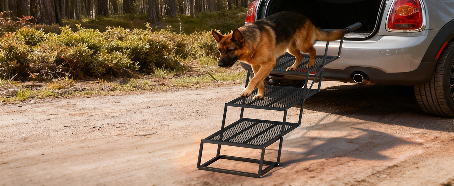 Східці для собак ROTTOGOON, 4-ступеневі, складані, з антиковзкою поверхнею, для автомобіля, SUV та вантажівки