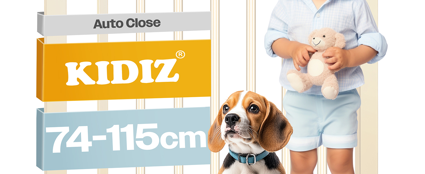 Захист для сходів KIDIZ: сітка-захист без свердління, автоматичне закриття, чорний, 88-94 см