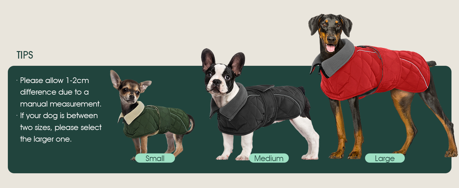 Куртка для собак Kuoser, зимова, водонепроникна, для середніх та великих собак, з флісовою підкладкою та блискавкою, L, червона