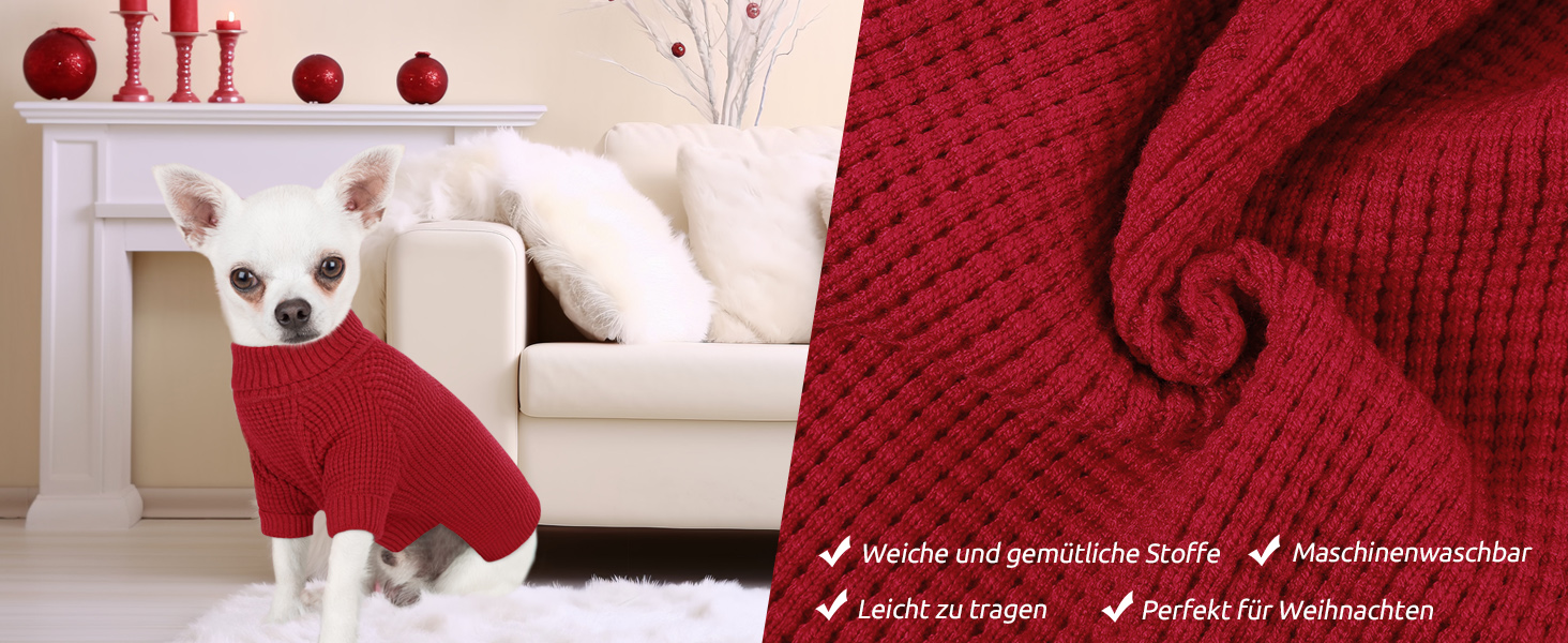 Зелений теплий зимовий пуловер для собак Konvinit, для чихуахуа, такси, бульдога, малих та середніх порід