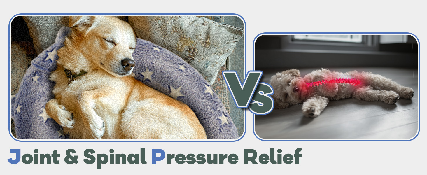 Подушка для собак POMESEA, велика, синього кольору. М'яка подушка для розслаблення з щільної бавовни для підтримки голови, шиї та спини. Машинне прання, зручна іграшка для собак, світиться в темряві.