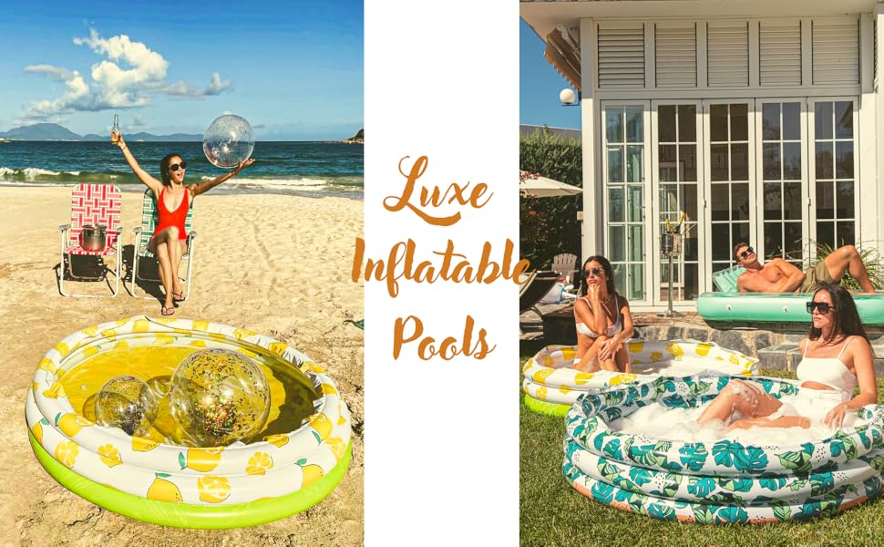 Дитячий надувний басейн Float Joy з розпилювачем, 150x45 см, для дітей, немовлят і домашніх тварин, лимон, для балкона та вулиці