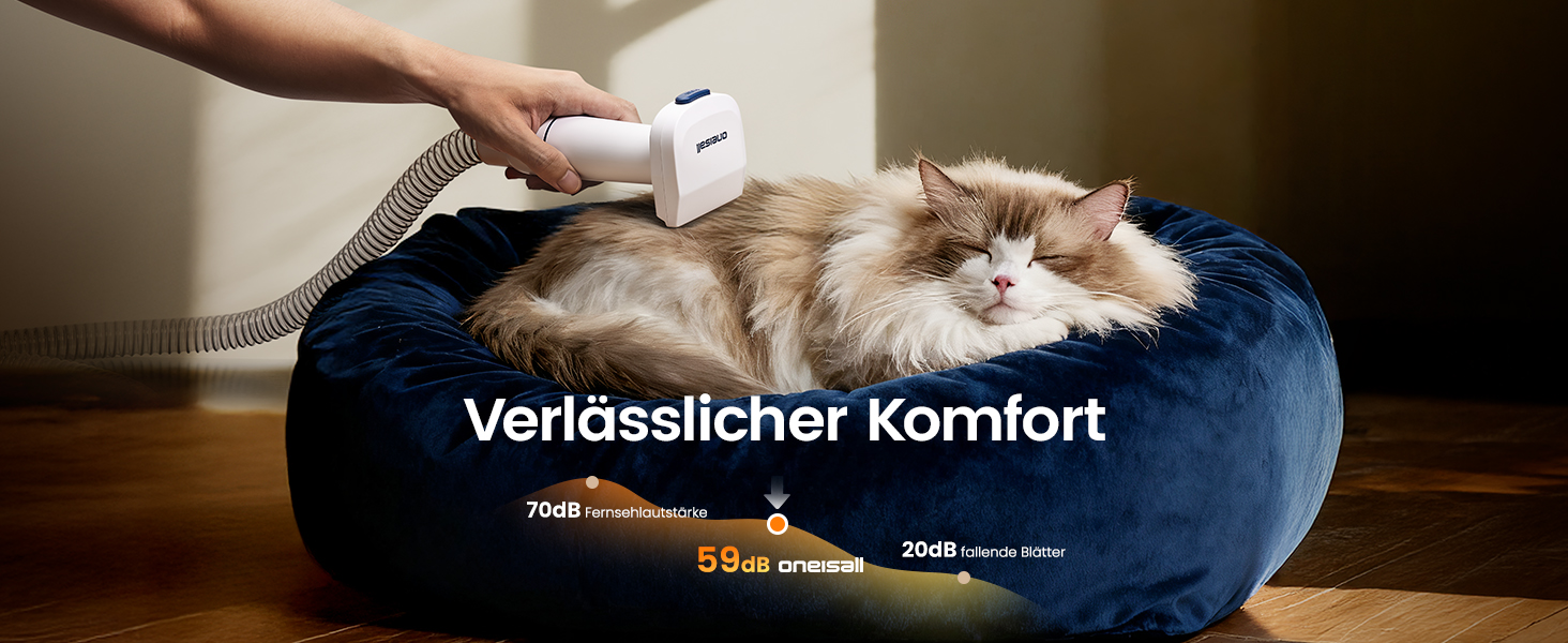 Машинка для стрижки собак Oneisall з пилососом, 15000 Па, видаляє 99.99% шерсті, тиха, 6 насадок для догляду за тваринами