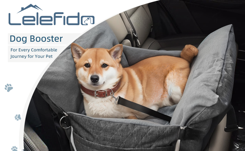 Автокрісло для собак - Автомобільне крісло для маленьких та середніх собак до 18 кг з ременем безпеки та кишенями для зберігання, антиковзаюча підставка (Смужка в морському стилі) (Сірий, 76.2 x 52 см)