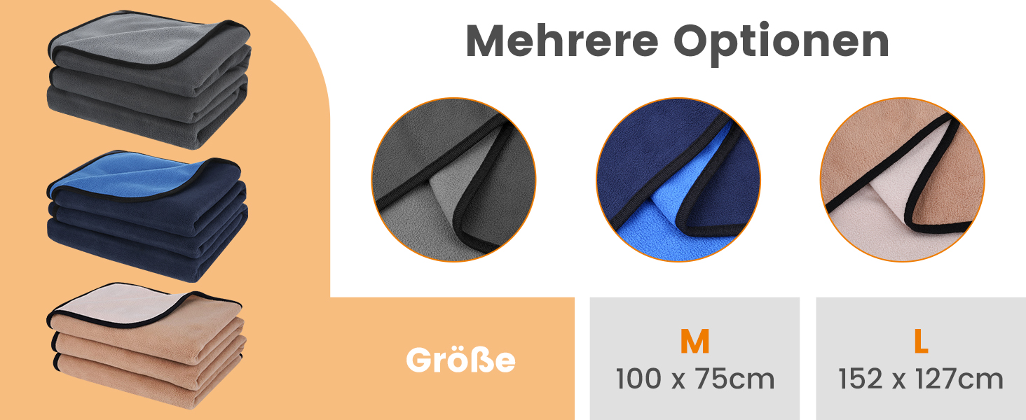 Водонепроникний коврик для собак PETTOM 152x127 см, м'який коврик для великих та маленьких собак, захисний коврик для дивана, ліжка, автокрісла, меблів - прання до 30°C (L, пісочний)