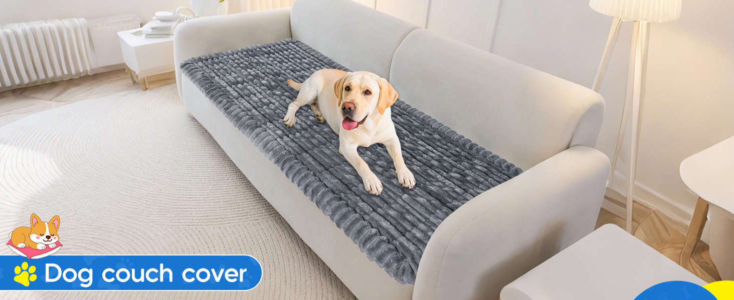 Килимок для собак у машину Loiion, антиковзаюча підстилка на заднє сидіння, м'яка автодеки для собак, 127×62,5x2,5 см, темно-сірий