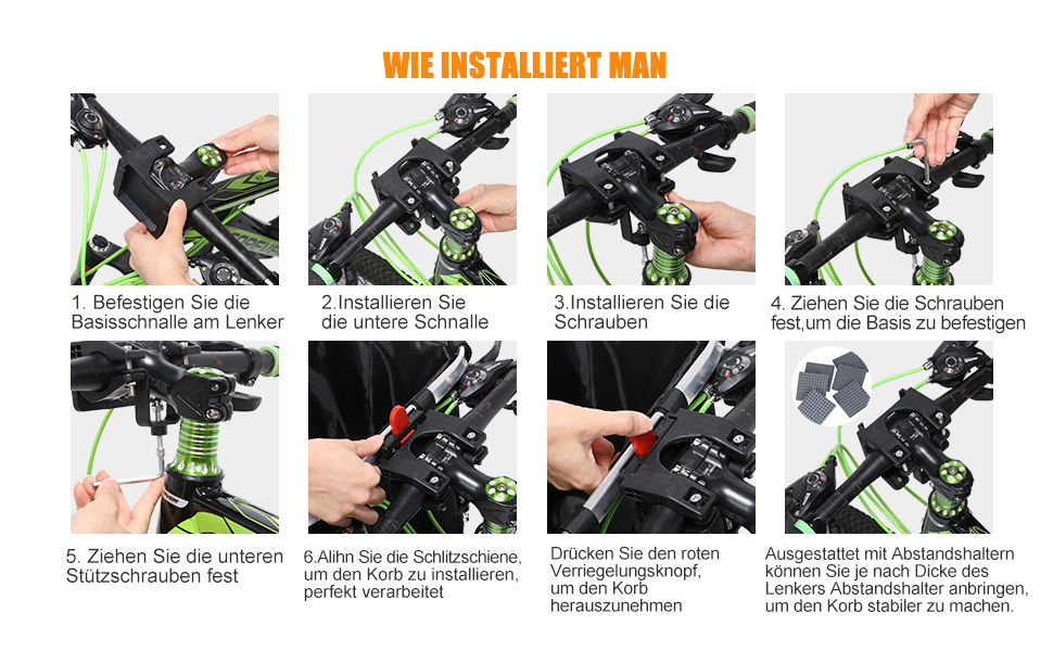 Кошик для велосипеда Lixada, передній, знімний, алюмінієвий, сірий
