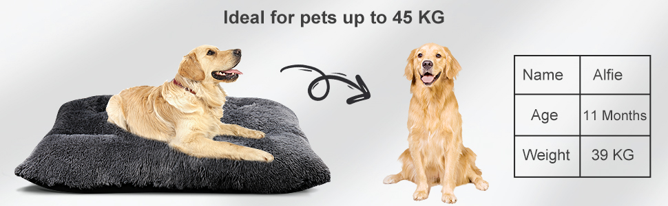 Килимок для собак великий, 90 x 58 см, миючий, пухнастий, Sherpa, з неслизьким дном, теплий лежак для собак та котів, сірий (XL)