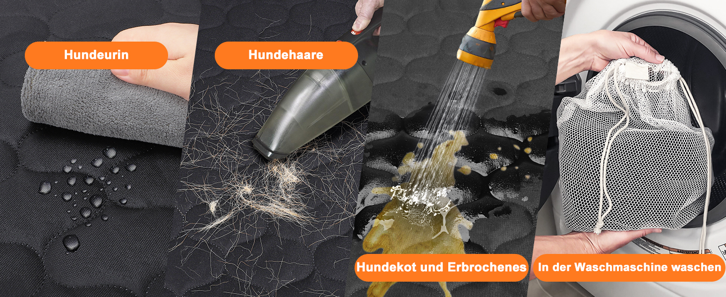 Кришка для автосидіння для собак JOEJOY, водонепроникна, стійка до подряпин, для заднього сидіння, з жорсткою основою