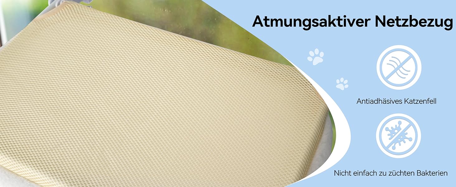 Кішка лежанка на вікно Peyela, м'яка та зручна, до 18 кг