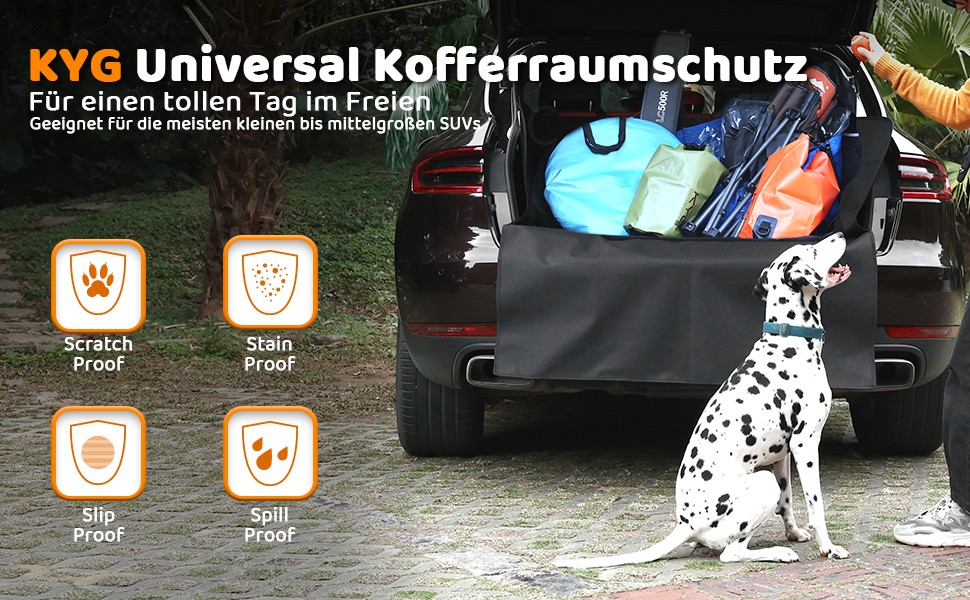 Захисна накидка для багажника KYG Universelle, нейлон, вологостійка, 184x103 см. Захист від шерсті, бруду, рідин для тварин (собак, котів)