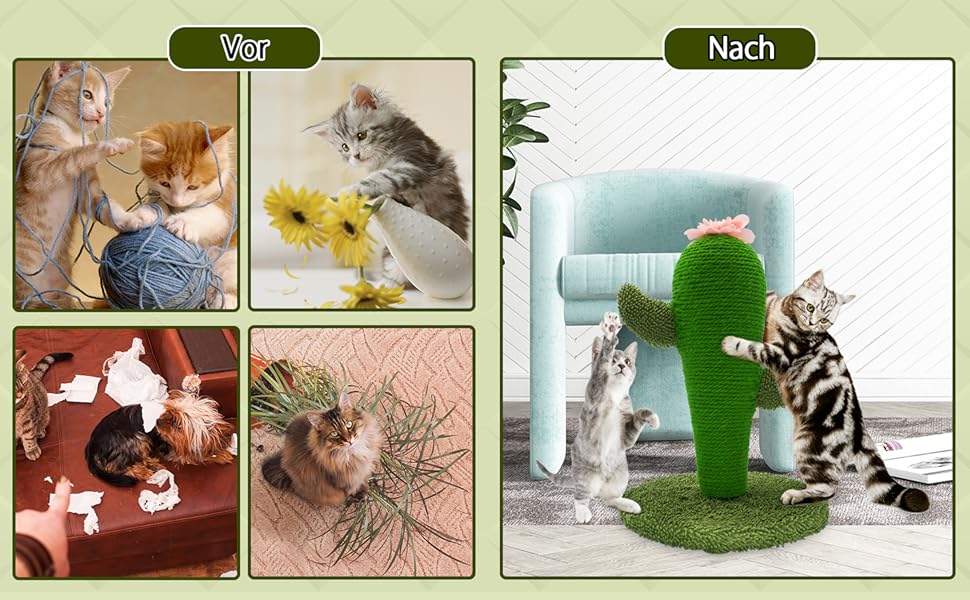 Крактус для котів AUSCAT: сонячний крактус-кліматизатор з сизалю для кошенят, кімнатний крактус-кліматизатор