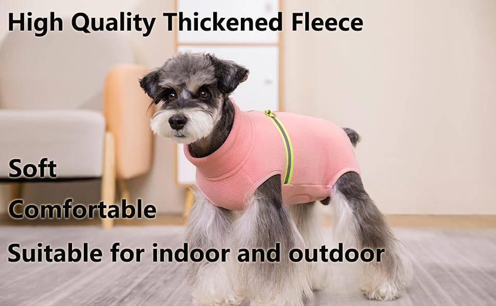 Теплий зимовий пуловер для собак з флісу та світловідбиваючою жилеткою (зелений, XXL)