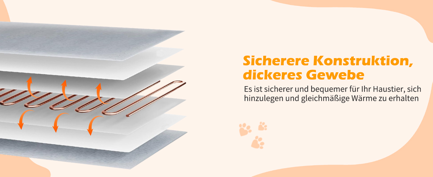 Електричний килимок для котів та собак Toozey, 45x40 см, регулювання часу та температури, безпечний, теплий, сірий