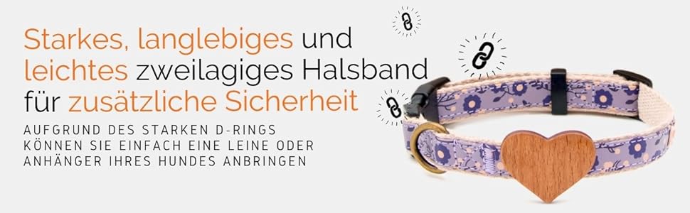 Нашийник для собак Pettsie з серцем та браслетом дружби, регульовані розміри S та M, комфортний дизайнерський льон, міцний та довговічний, чудовий подарунок для любителів собак, фіолетовий 35,6 - 50,8 см (M) фіолетовий