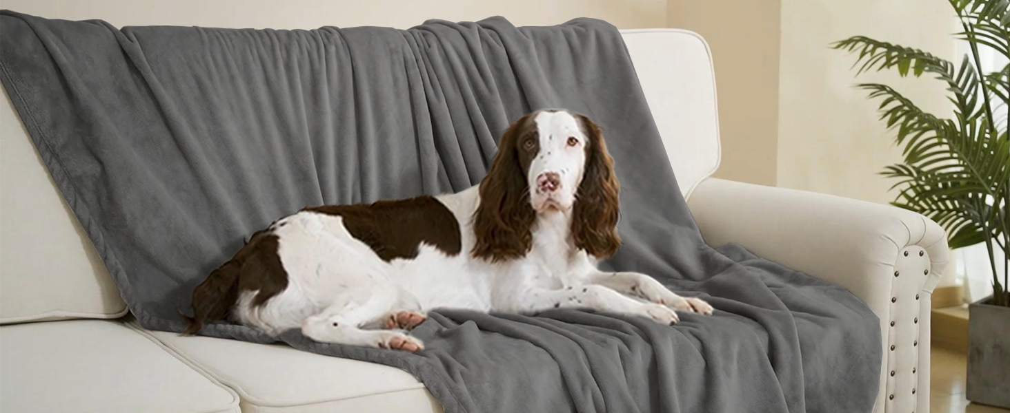 Водонепроникна ковдра DUJUIKE для захисту ліжка, дивана та меблів від тварин (76x102 см, сіра)