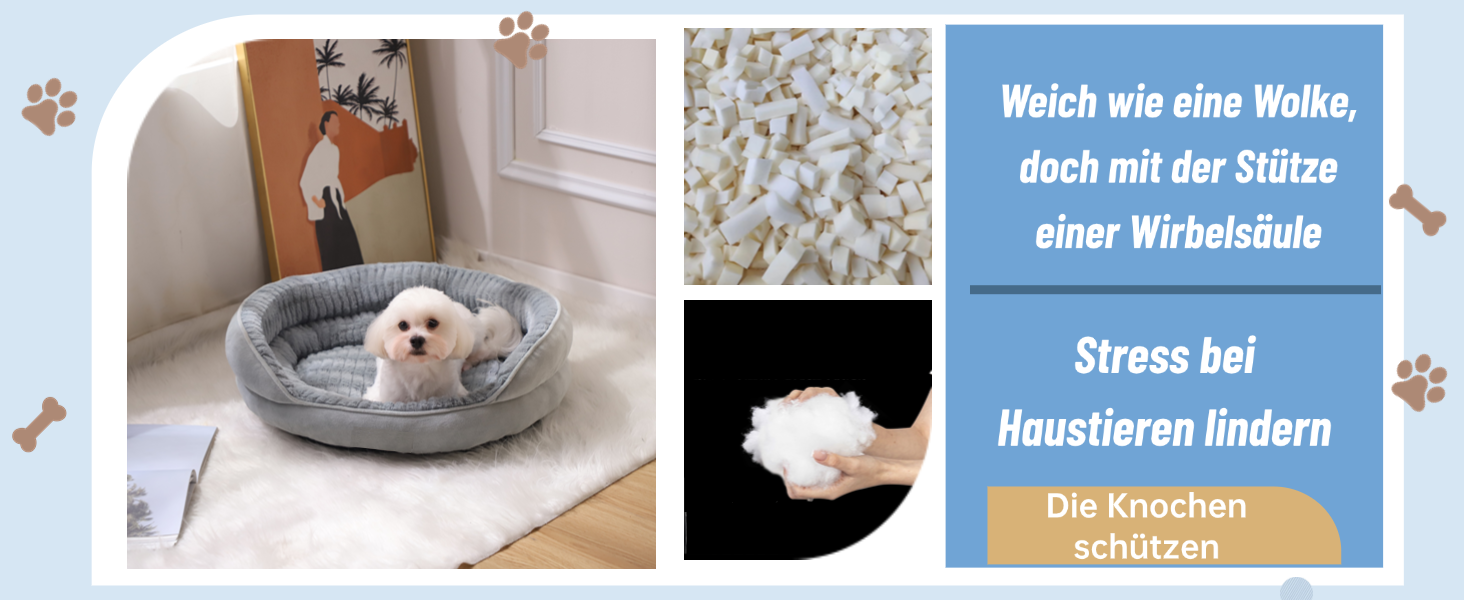 М'яка підстилка для собак та котів, лежанка для тварин, антиковзаюча, хакі, 50x45x17 см