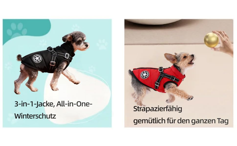 Зимовий одяг для собак з шлейкою, 3-в-1, водонепроникний, вітронепроникний, теплий та зручний. Підходить для собак та котів маленьких, середніх та великих порід (Чорний, 5XL)