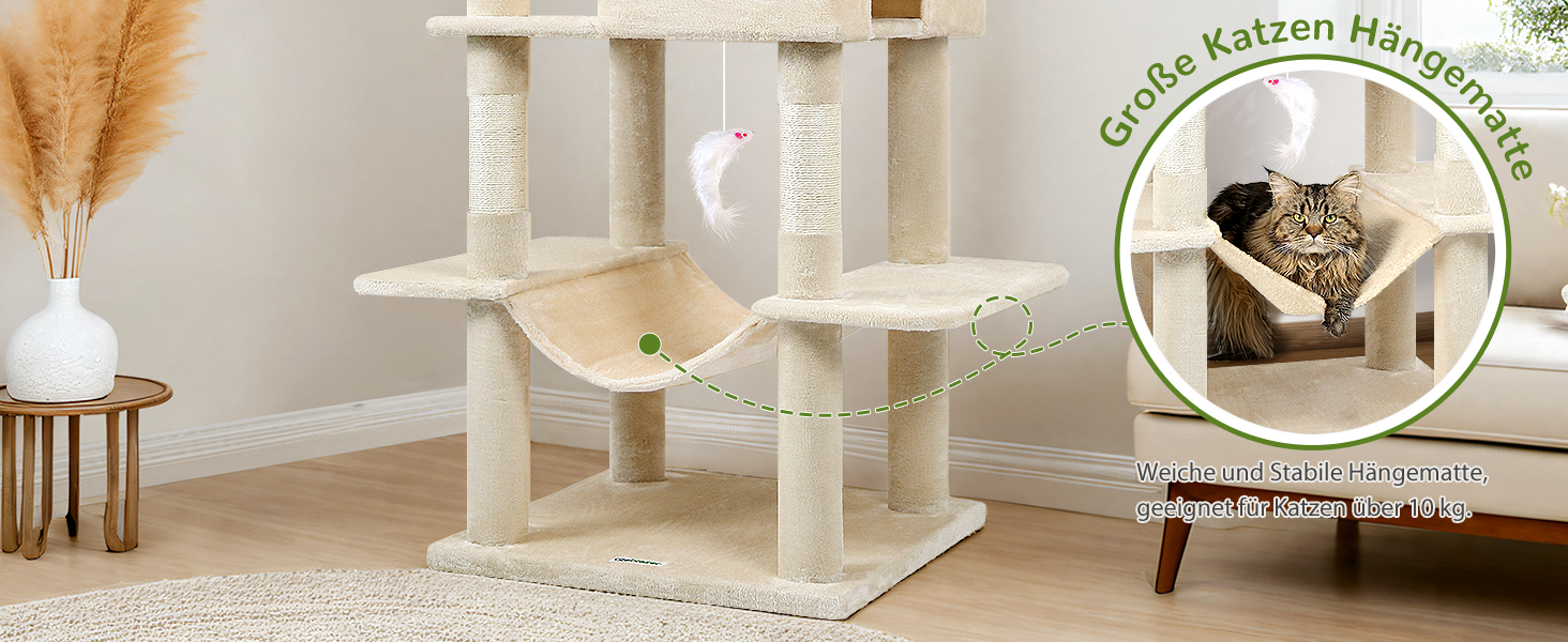 Котячий будиночок Globlazer Kaktus XXL 195 см: будиночок, лежанка, гамак, когтеточка для котів