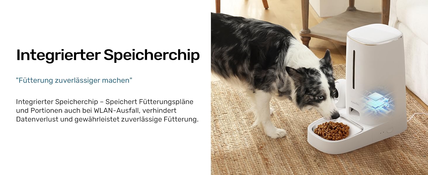 Автоматичний годівниця для котів та собак FUKUMARU з камерою 1080P, WiFi, сенсором рівня корму та нічним баченням