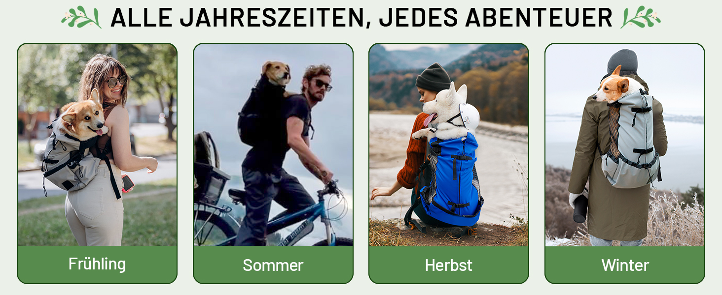 Рюкзак-переноска для собак ALLSOPETS, регульований, сірий шалфей, L