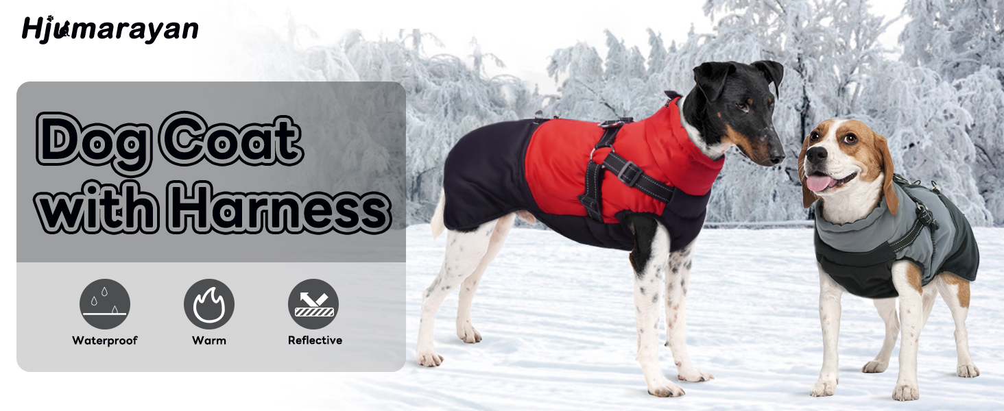 Зимовий одяг для собак маленьких порід: теплий жилет, водонепроникна куртка, червоний (M)