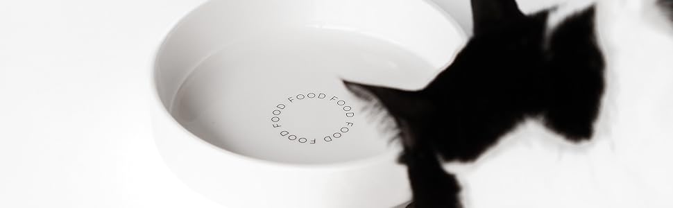 Керамічна годівниця для котів Minty&Marla® Food | Біла, преміум-якість