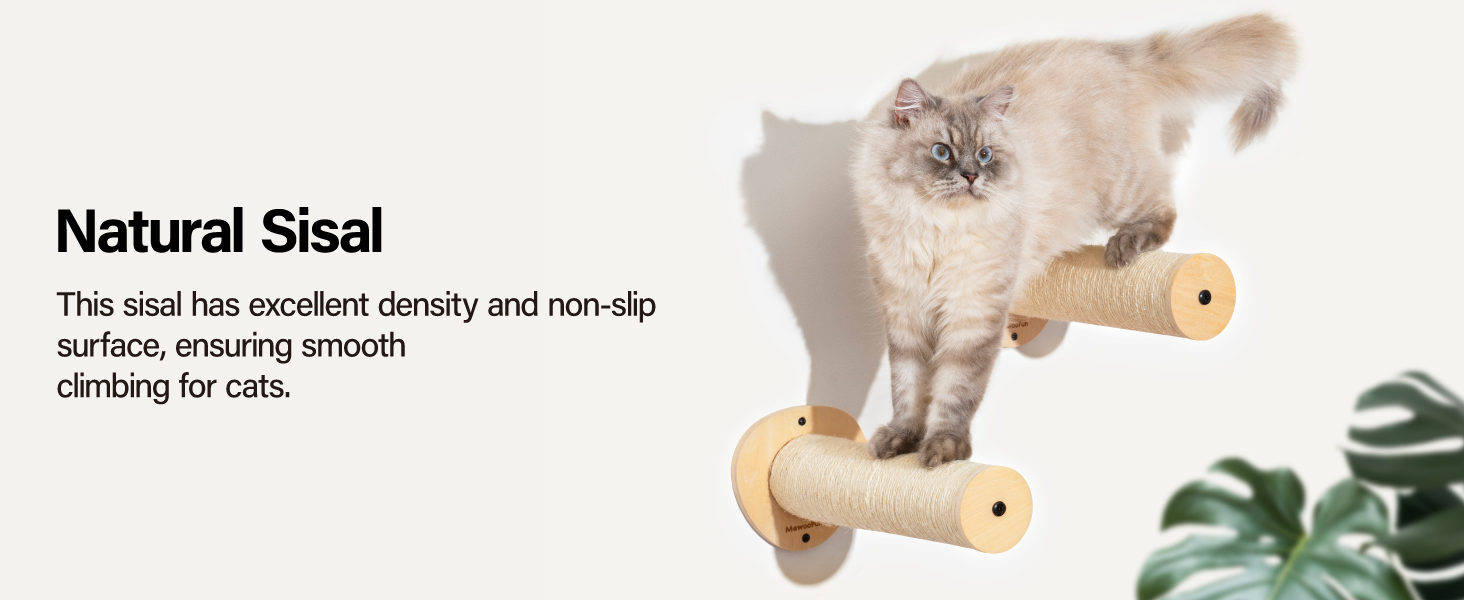 Сходи для котів Mewoofun на стіну – 2 шт. Кліматична стіна для котів з когтеточкою, сходи для лазіння (Стиль 2)