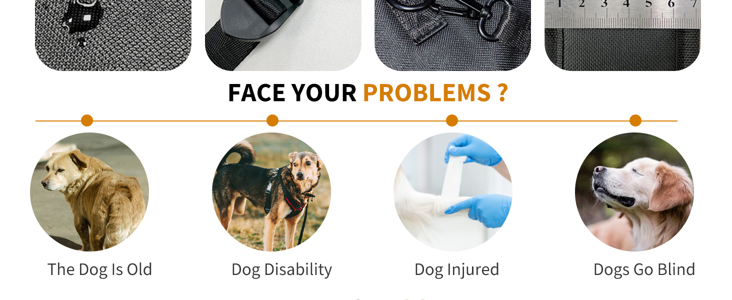 PETCUTE Рюкзак-переноска для собак, жилет-рюкзак для великих собак, повний жилет з ручкою, регульований рюкзак для собак з артритом, старих собак, з проблемами суглобів, чорний+червоний, 7.5-15 кг