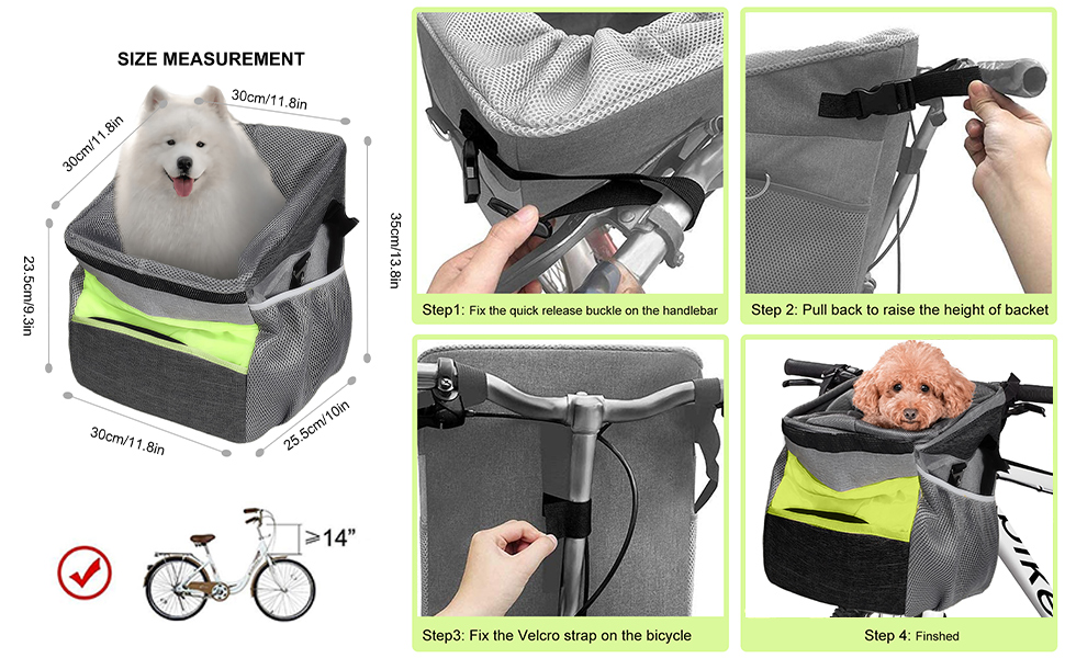 Велосипедна сумка для тварин PETCUTE: зручна та безпечна переноска для собак та котів, чорного кольору