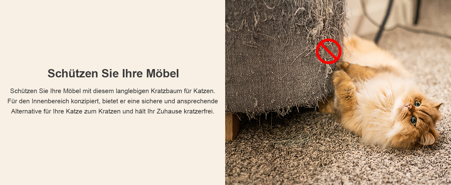 Котяча кігтеточка Furlogy, 92 см, з мотузкою та іграшками, для дому