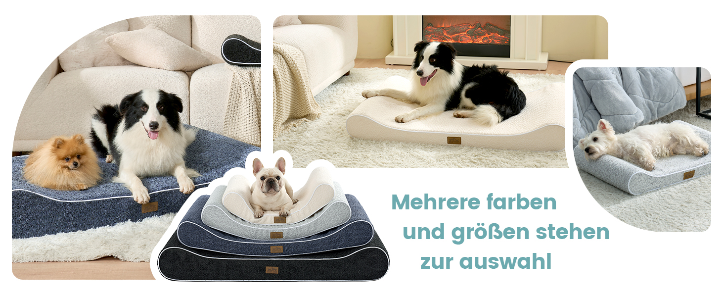 Лежанка для собак, 90x60x13 см, з високим бортиком - ортопедичний лежак для собак з корисного, водовідштовхувального та неслизького матеріалу у формі човна, підходить для собак до 29 кг, бежевий колір, розмір M