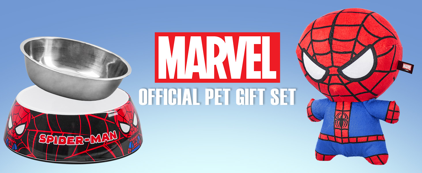 Набір іграшок та мисок для собак Disney Stitch: миска та іграшка для собак (Зелений Бебі Йода, Червоний/Синій Спайдермен)