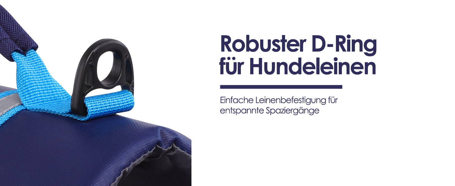 Світловідбиваюча рятувальна жилетка для собак AOFITEE, модель 'Акула', рожева, середній розмір