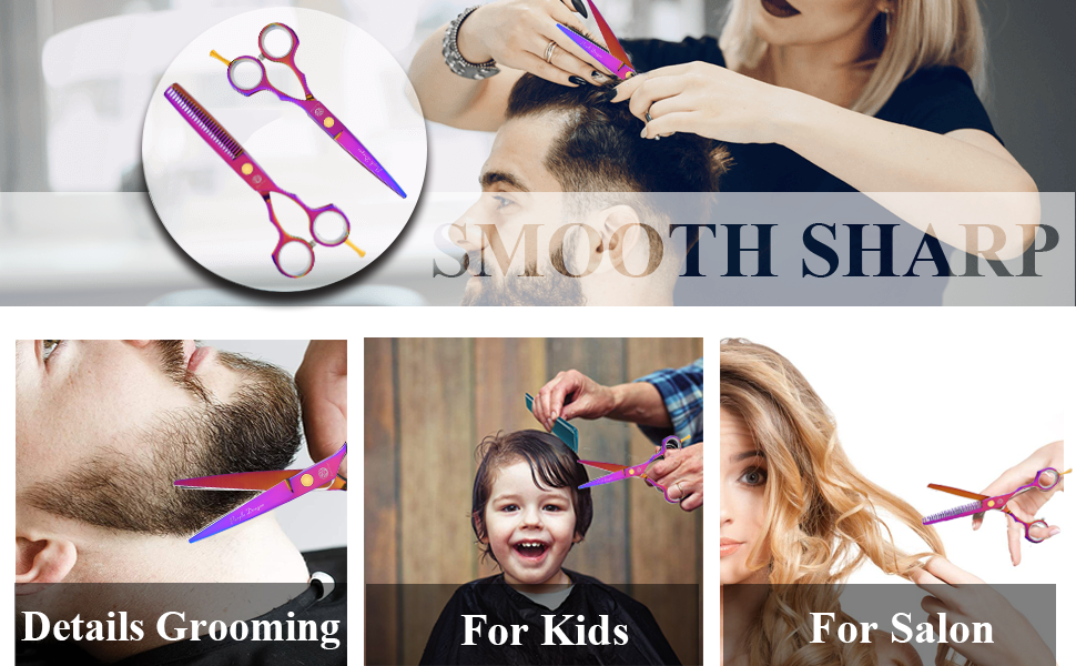 Професійні ножиці для волосся Purple Dragon 5.5 дюймів: набір для перукарів, барберів та початківців (зелені)