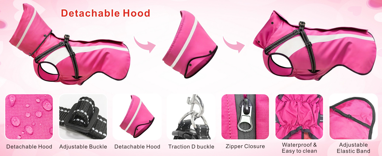 Водонепроникний дощовик для собак Oslueidy - дощовик для собак з капюшоном, пончо для маленьких, середніх та великих собак, цуценят S-XXL (Жовтий, M)