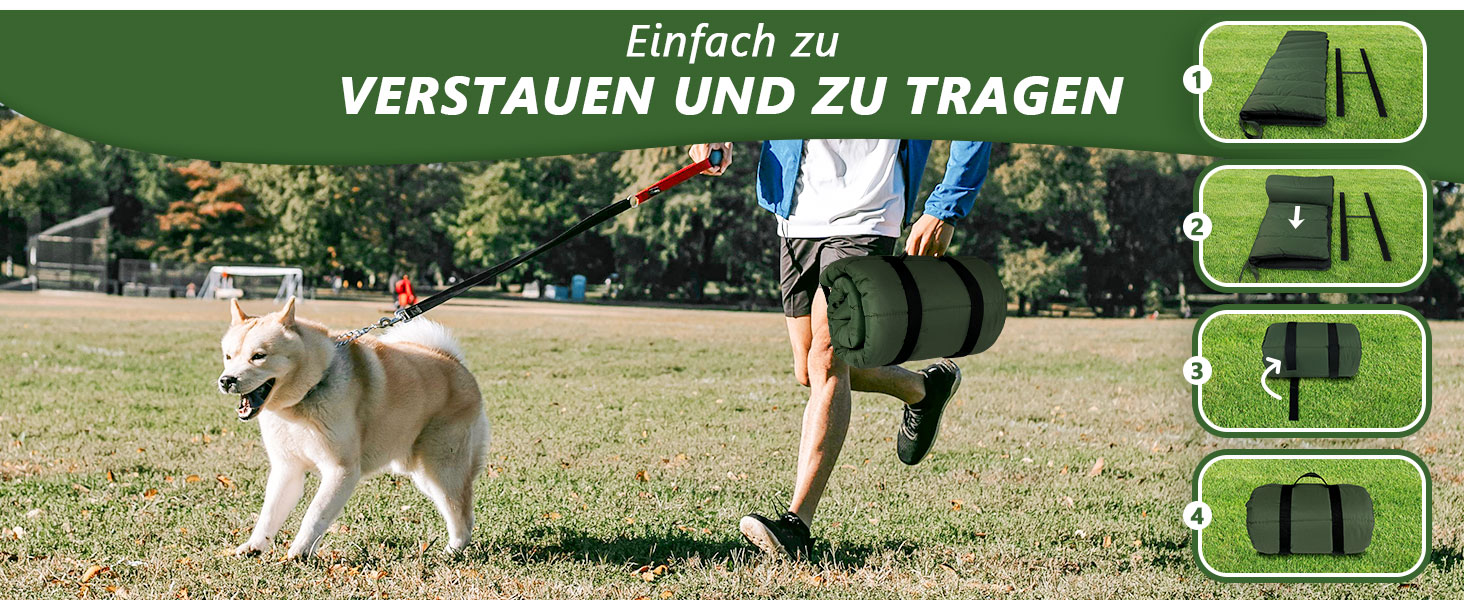 Водонепроникний килимок для собак Lohofrnny 110x68 см, товстий, м'який, з можливістю прання, для подорожей, кемпінгу та відпочинку на природі (оливковий)