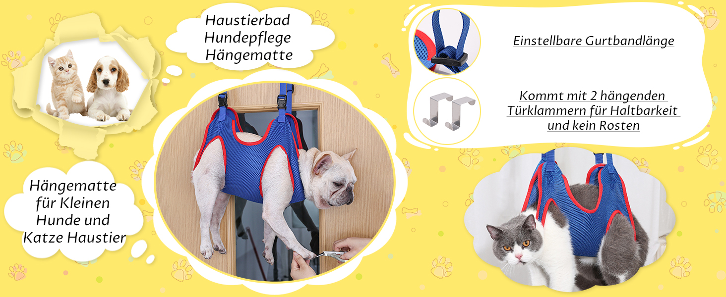 Гамак для грумінгу собак та котів, пристрій для стрижки нігтів, гамак для догляду за тваринами (M)